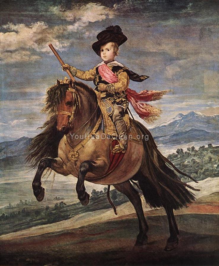 Prince Baltasar Carlos on Horseback - 迭戈·罗德里格斯·德·席尔瓦·委拉斯贵支